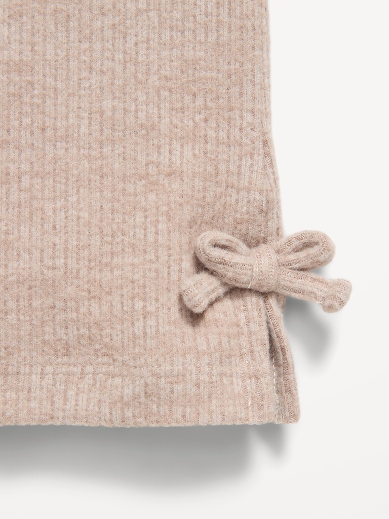 Pantalon côtelé douillet à jambe large pour toute-petite