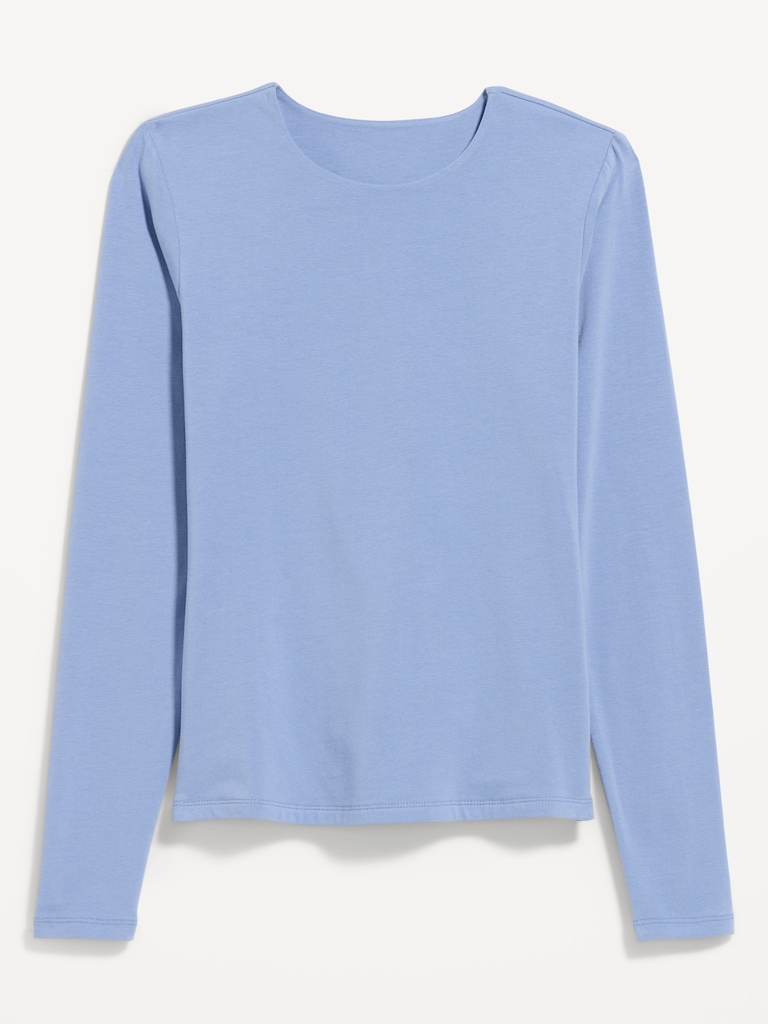 Hug Double-Layer Crew-Neck Long-Sleeve Top