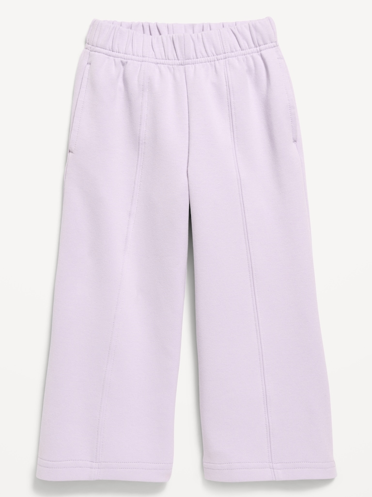 Pantalon en coton ouaté à jambe large en molleton dynamique pour toute-petite