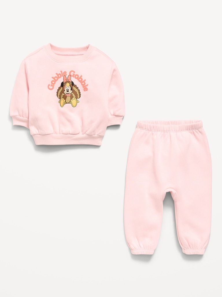 Disney© Crew-Neck Sweatshirt and Sweatpants Set for Baby