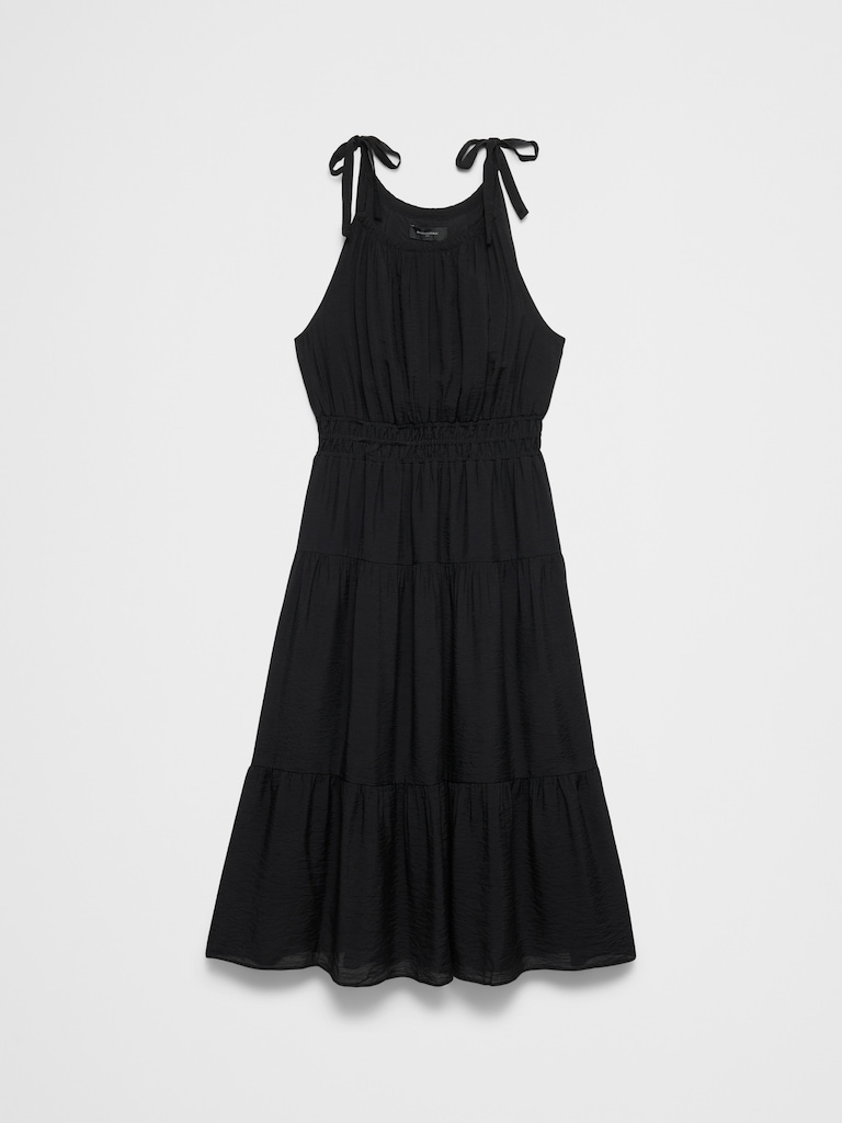 Tied-Shoulder Maxi Dress