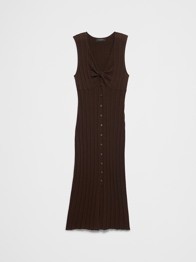 Button-Through Midi Dress