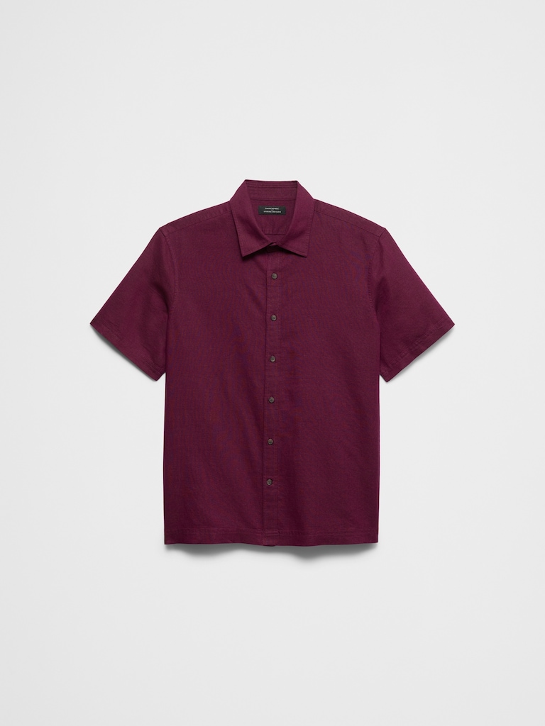 Standard-Fit Linen-Blend Shirt