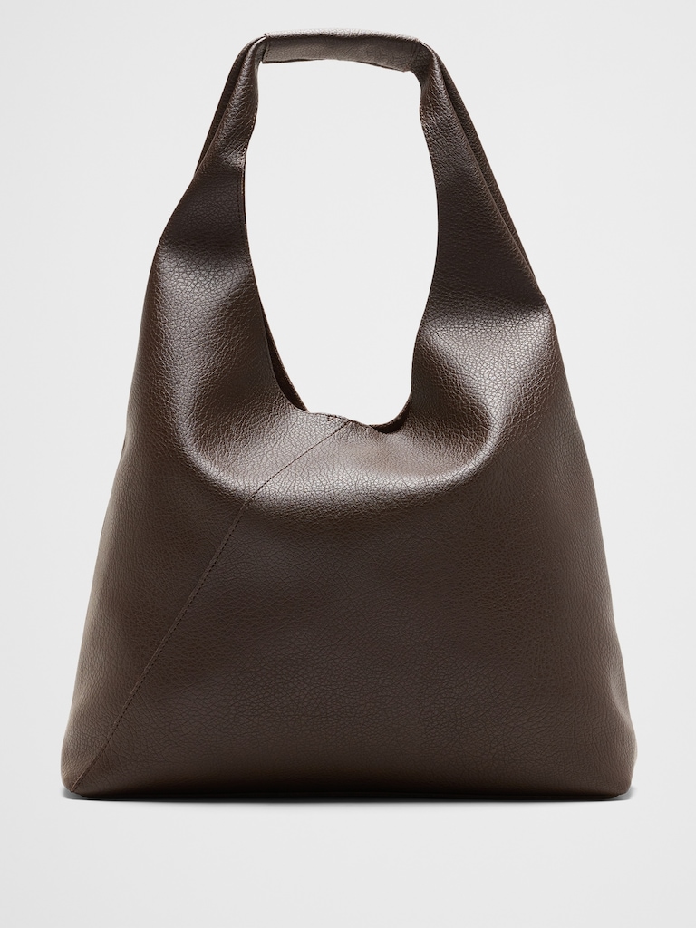 Vegan Leather Slouchy Tote
