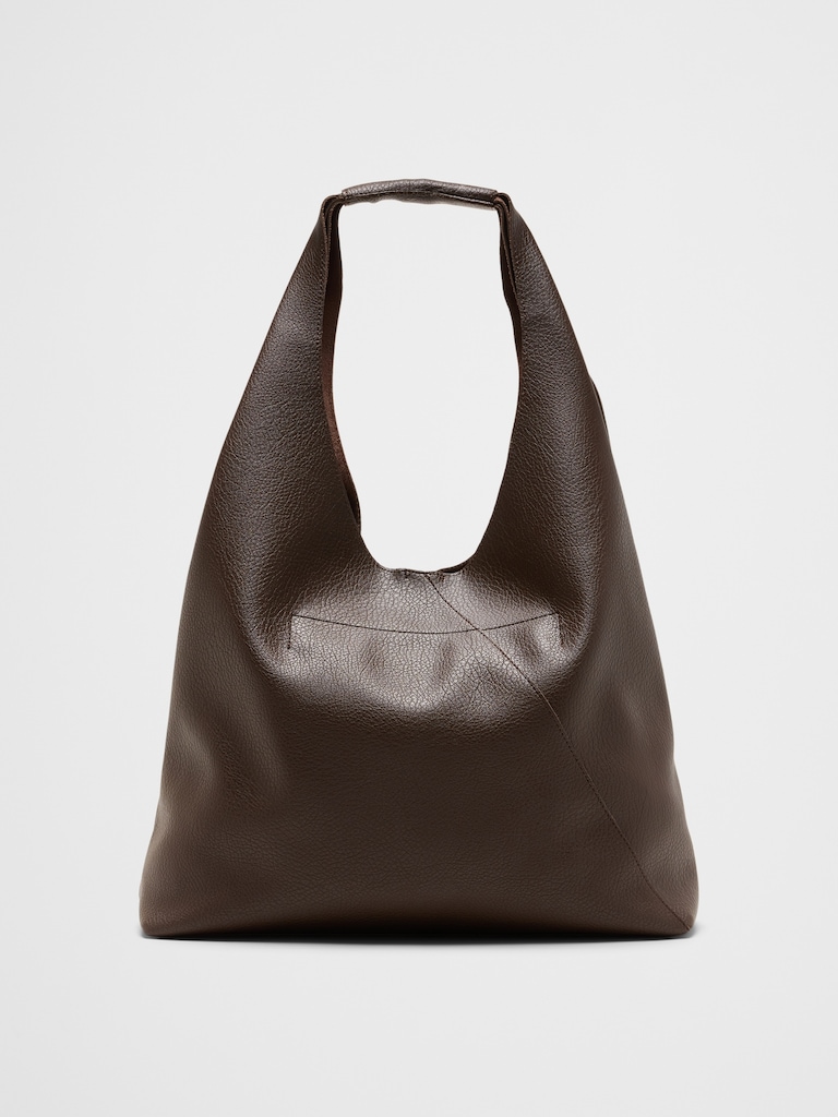 Vegan Leather Slouchy Tote
