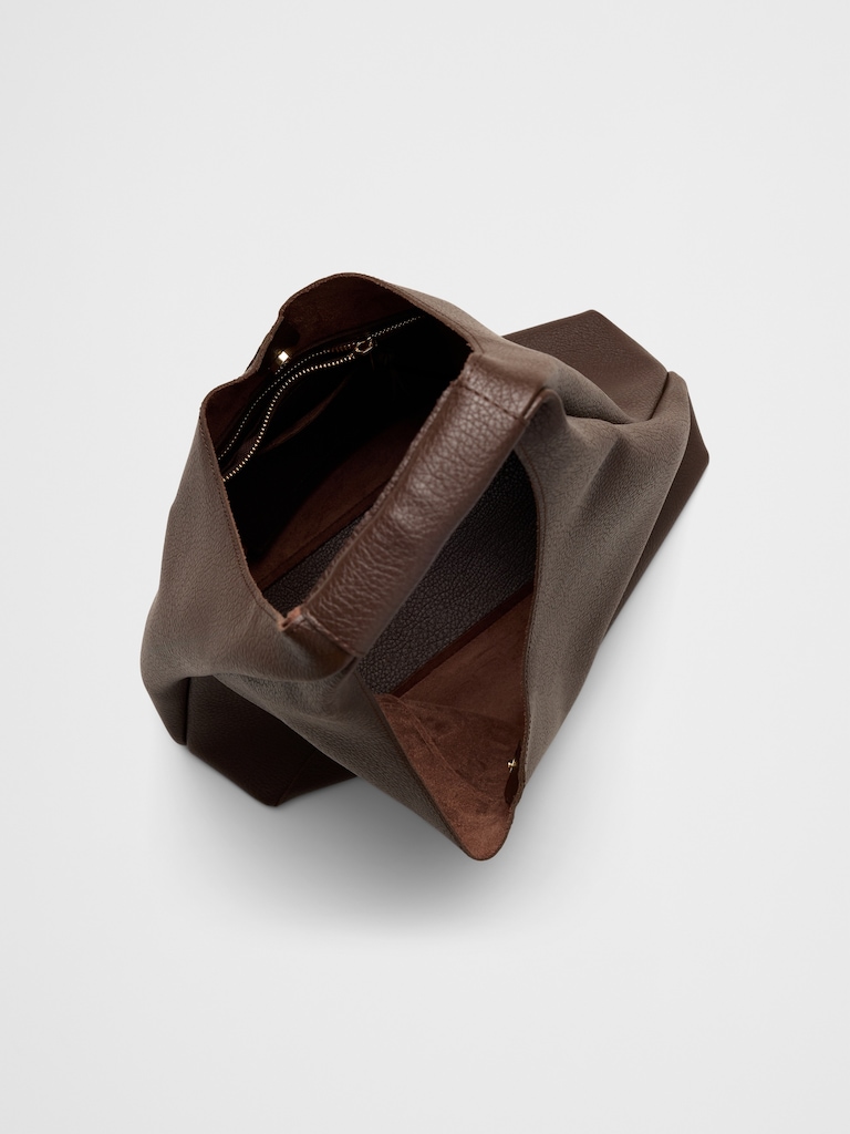 Vegan Leather Slouchy Tote