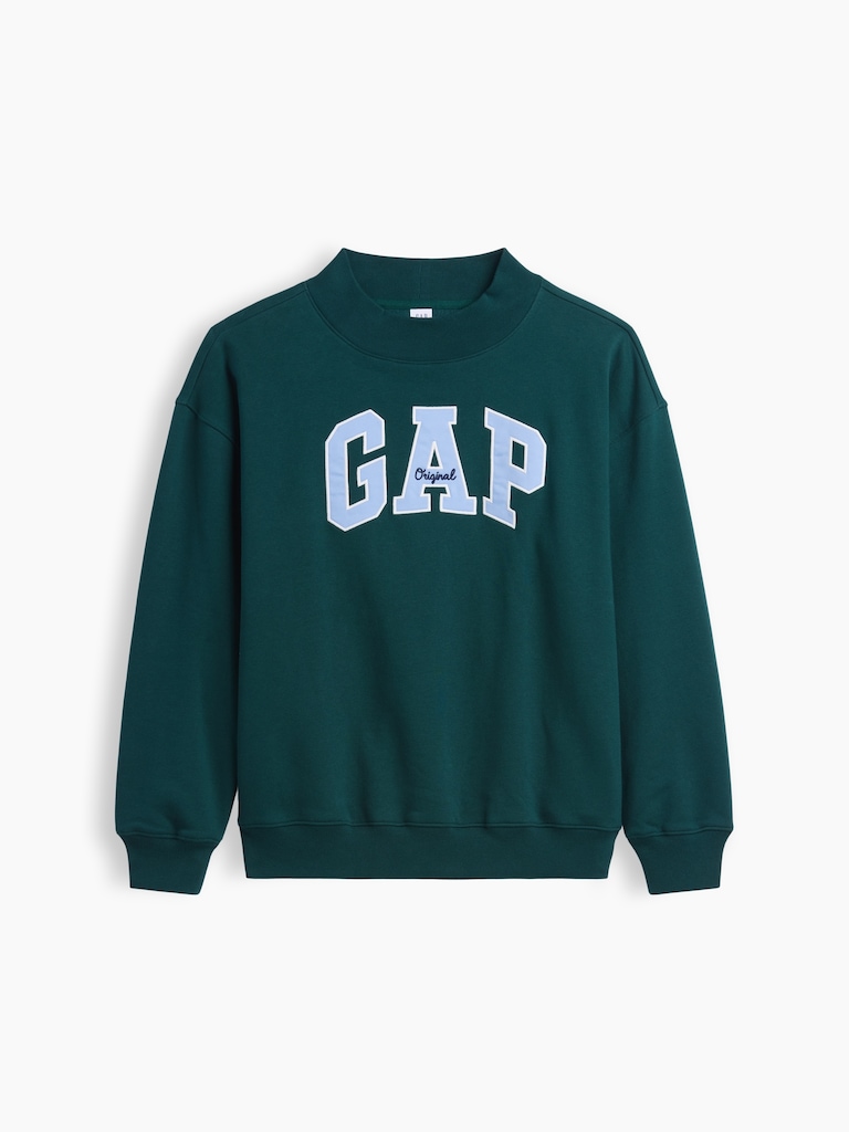 Oversized Gap Logo Mockneck Tunic Sweatshirt