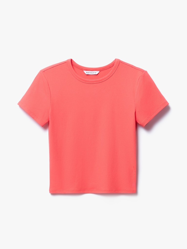 Signature Rib Crop Tee
