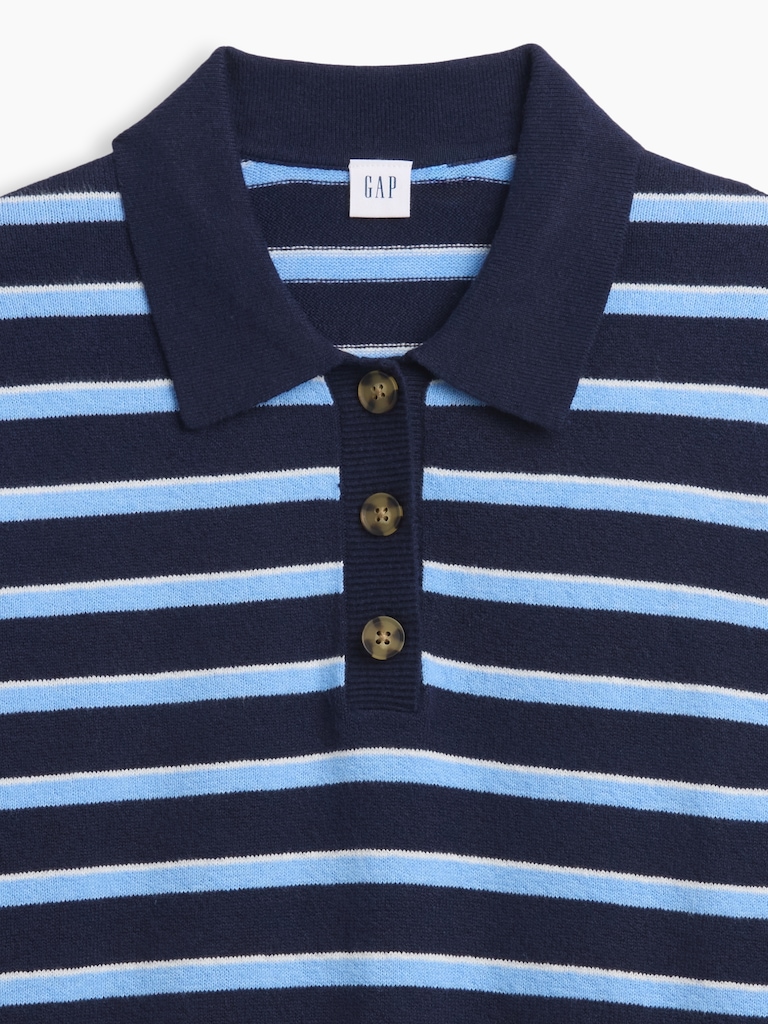 CashSoft Relaxed Polo Sweater