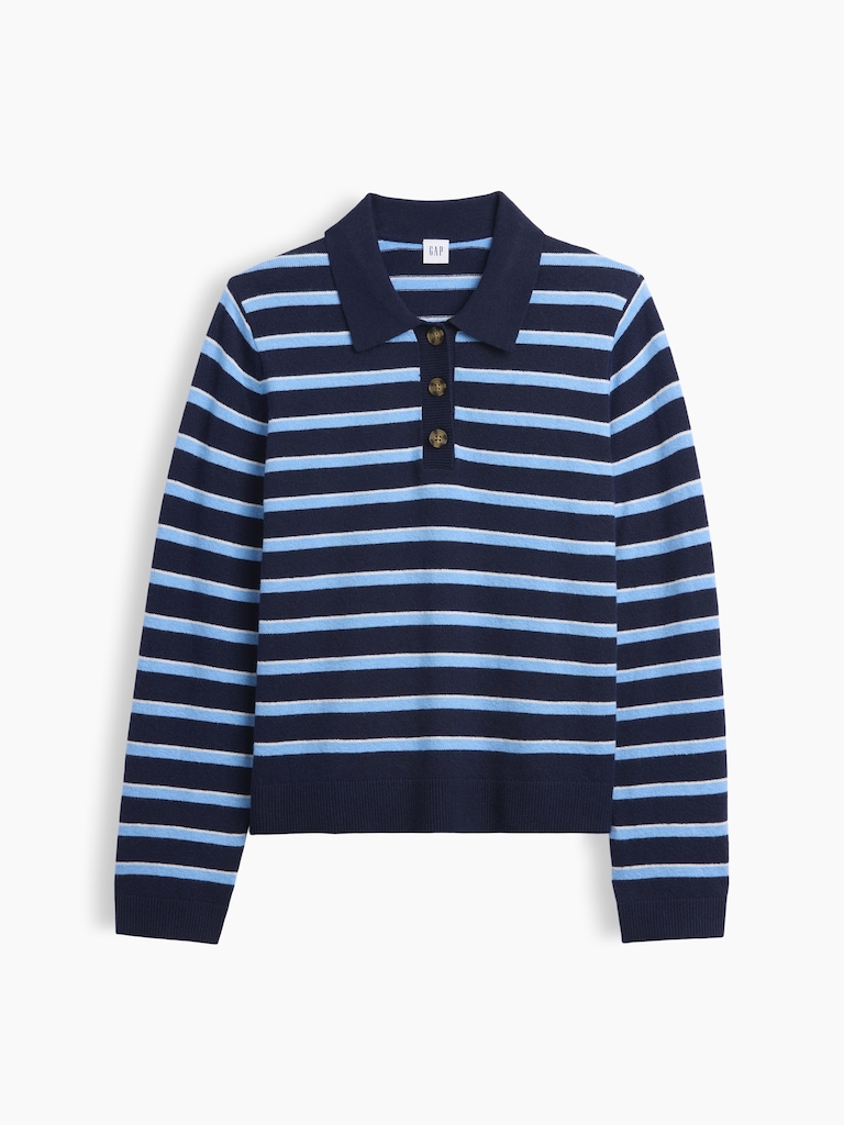 CashSoft Relaxed Polo Sweater