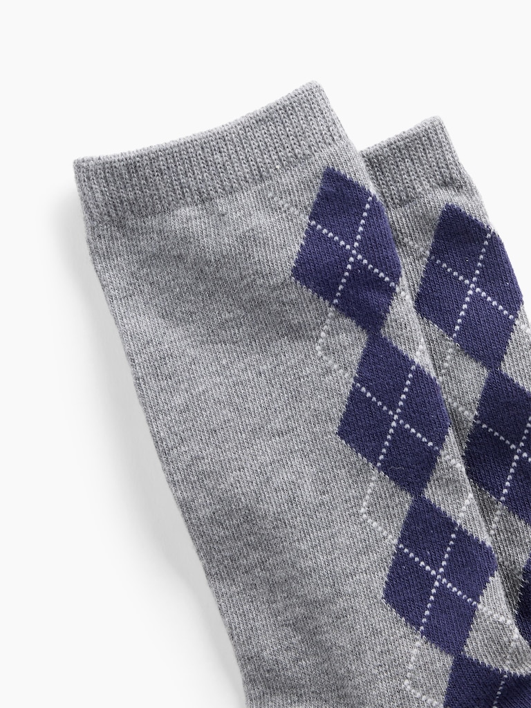 Argyle Crew Socks