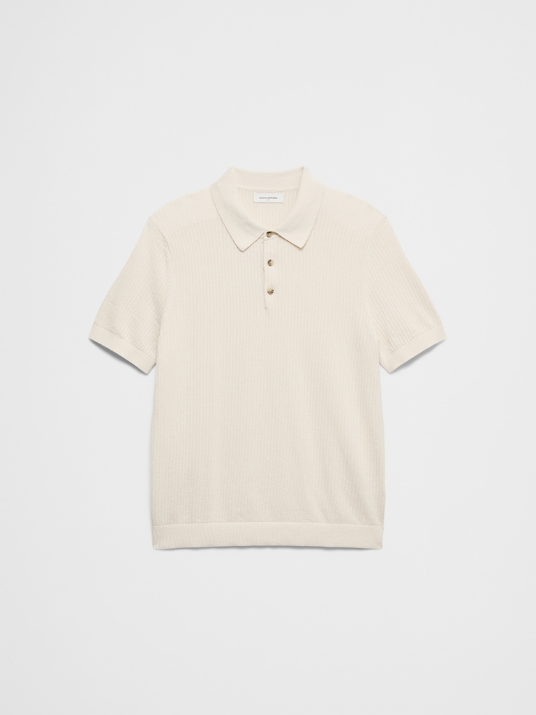 Textured Sweater Polo