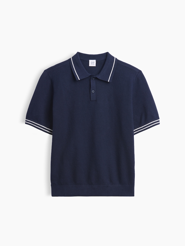 Kids Relaxed Sweater Polo Shirt