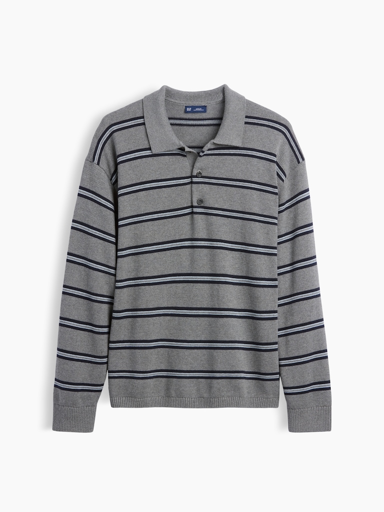 Relaxed Polo Sweater