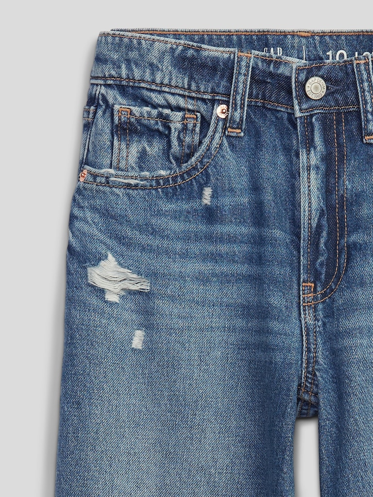Kids Low Rise Stride Wide-Leg Jeans