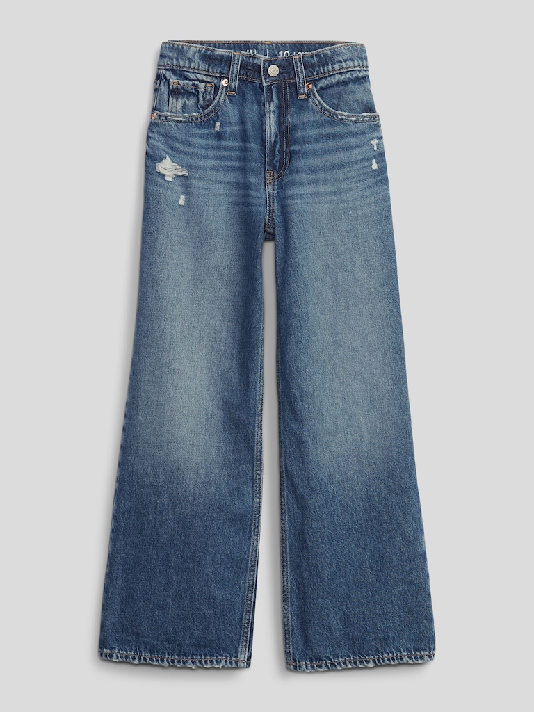 Kids Low Rise Stride Wide-Leg Jeans