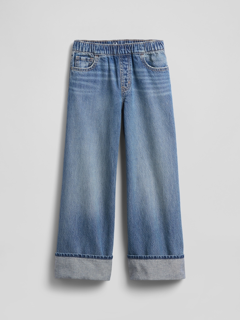 Kids Low Rise Easy Wide-Leg Baggy Jeans