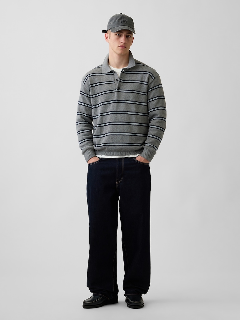 Relaxed Polo Sweater