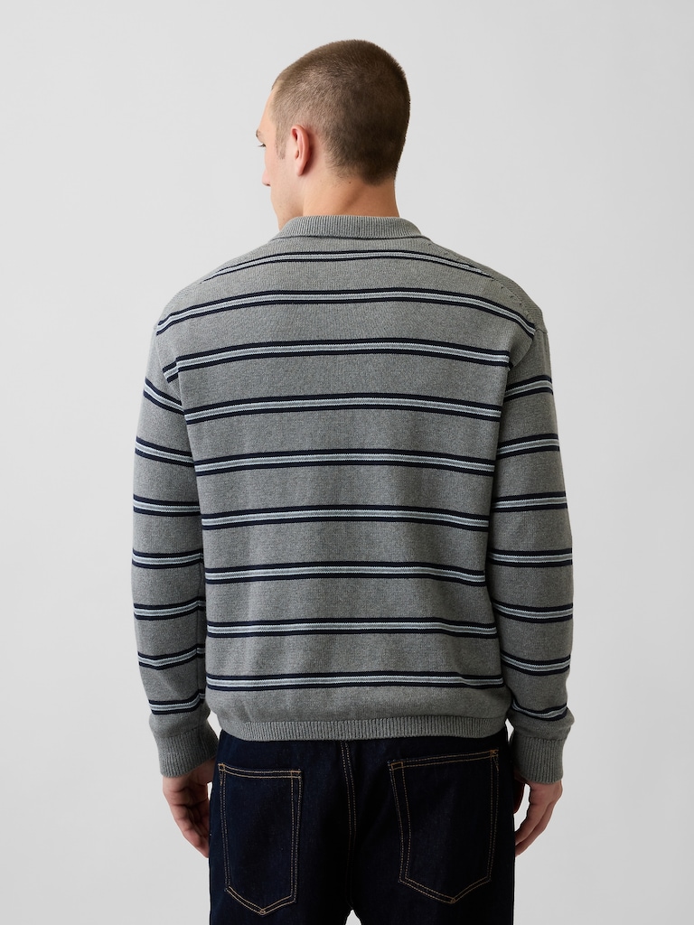 Relaxed Polo Sweater