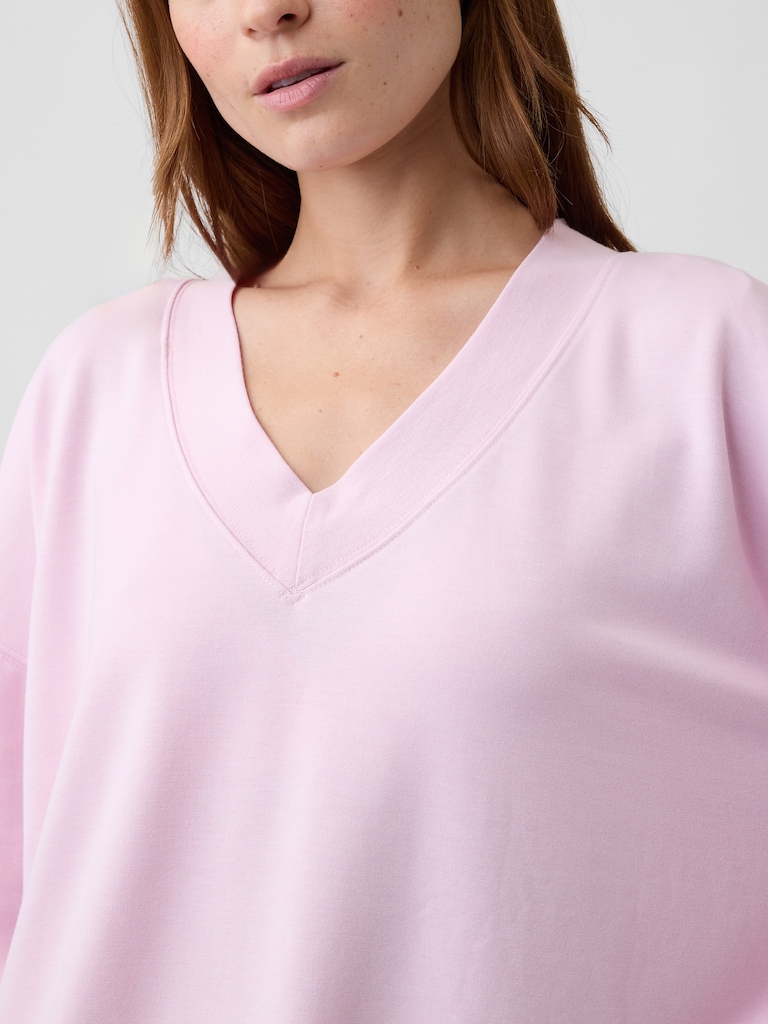 CloudLight Oversized V-Neck Sweatshirt