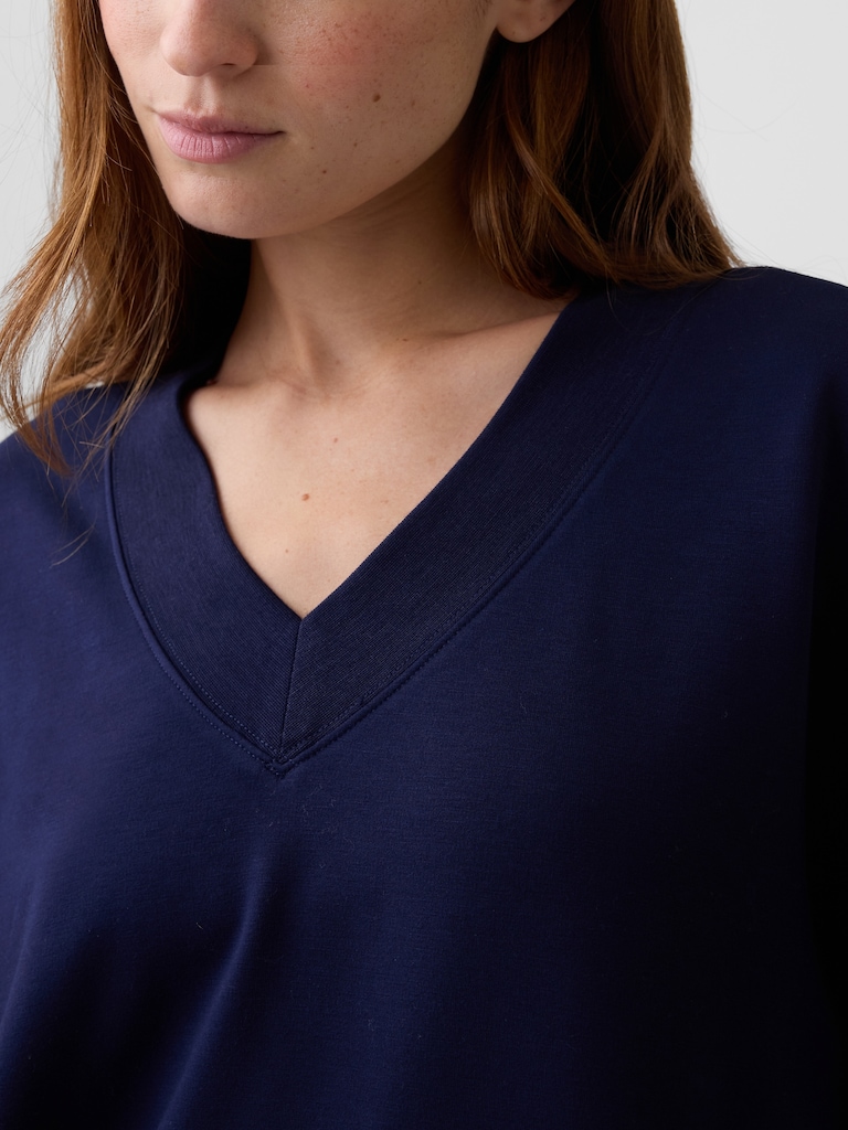 CloudLight Oversized V-Neck Sweatshirt