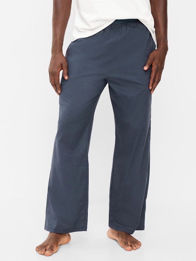 Elastic-Waist Poplin Pajama Pant