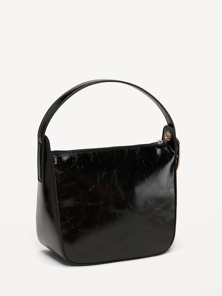 Faux-Leather Convertible Bracelet Bag