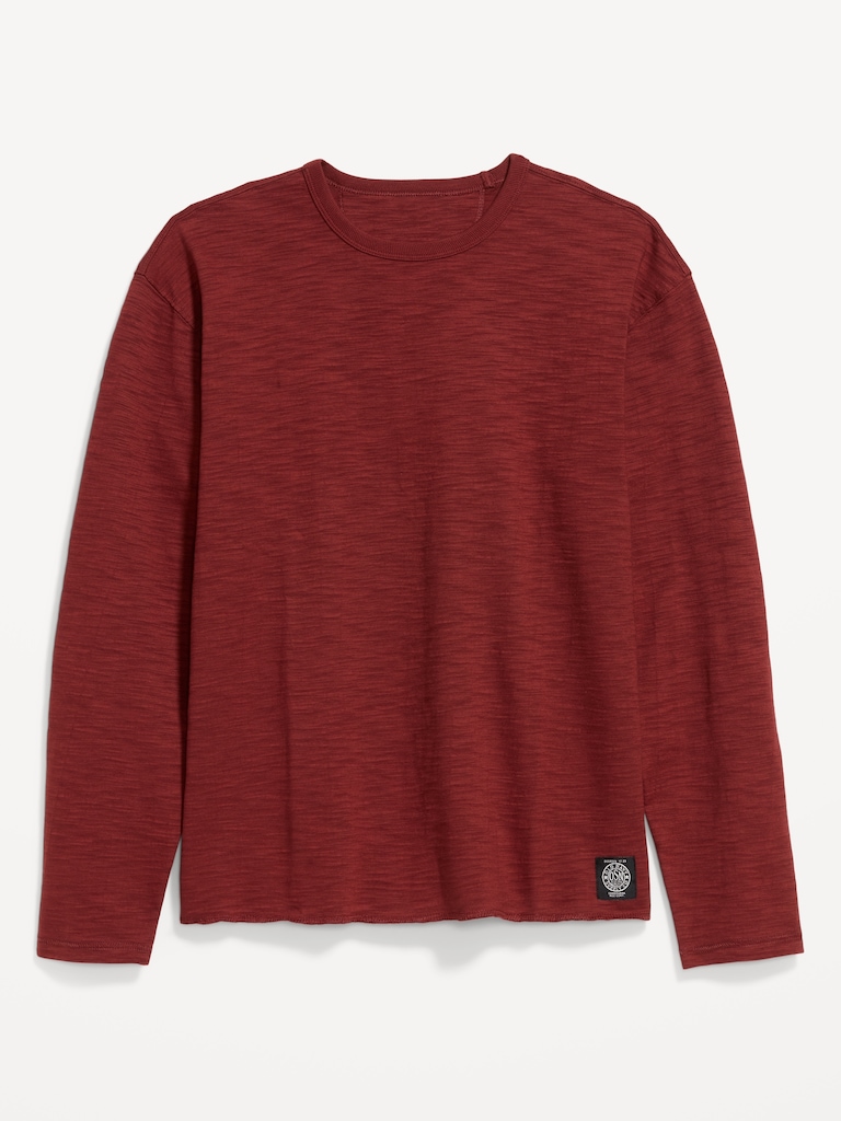 Long-Sleeve Slub Knit T-Shirt