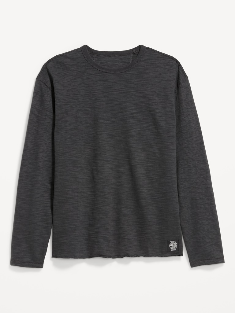 Long-Sleeve Slub Knit T-Shirt