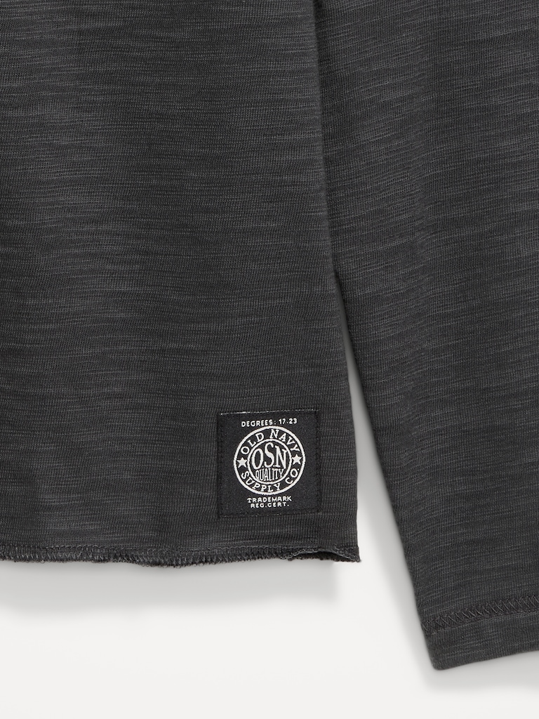 Long-Sleeve Slub Knit T-Shirt
