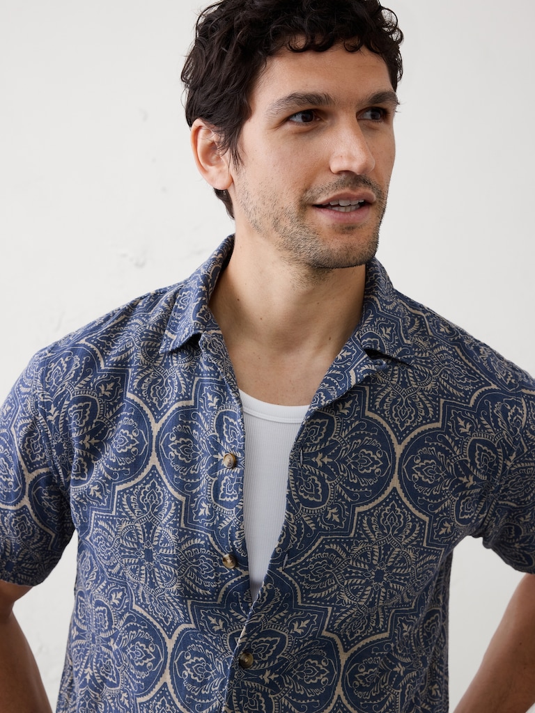 Standard-Fit Coastal Resort Shirt