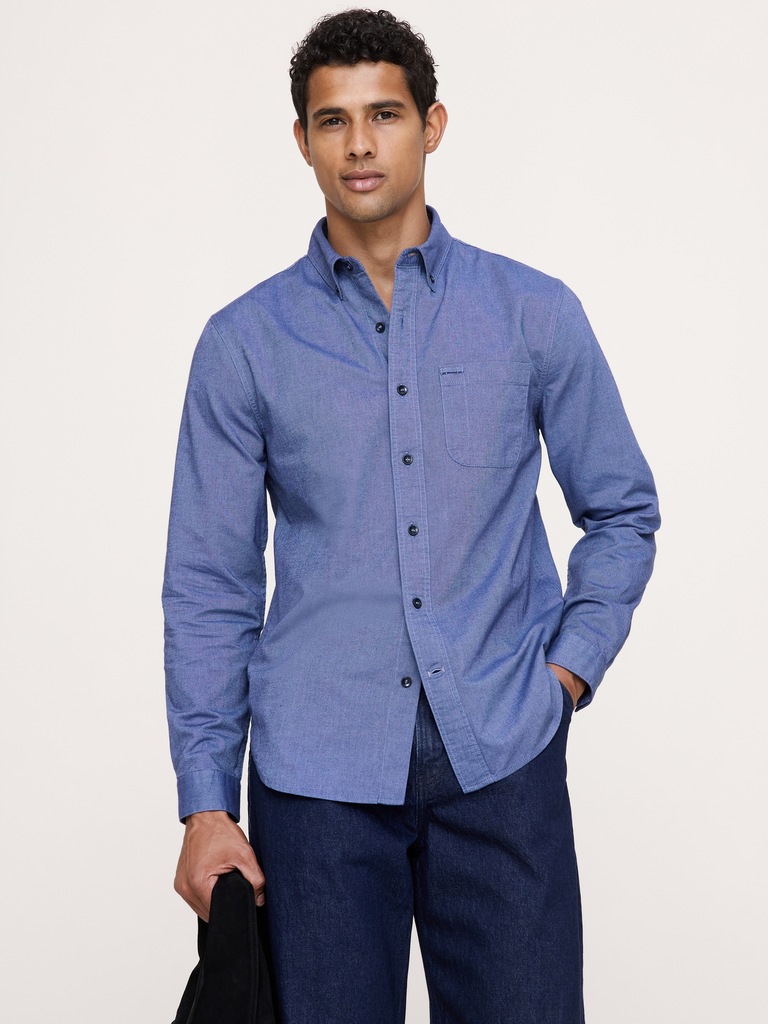 Standard-Fit Cotton Oxford Shirt