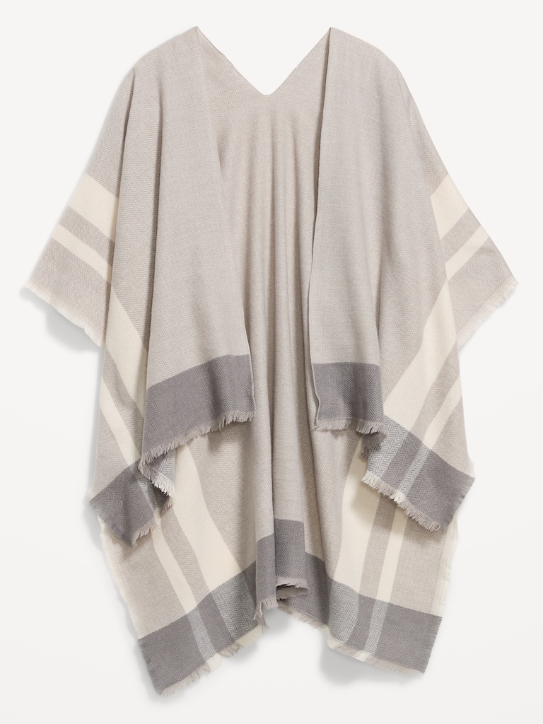 Flannel Fringe Poncho