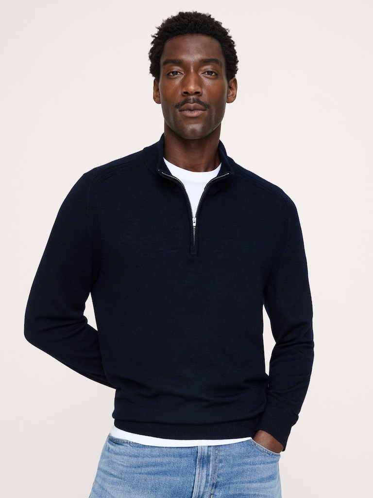Merino Quarter-Zip Sweater