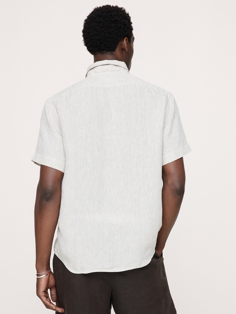 Standard-Fit Linen Short-Sleeve Shirt