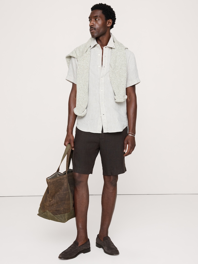 Standard-Fit Linen Short-Sleeve Shirt