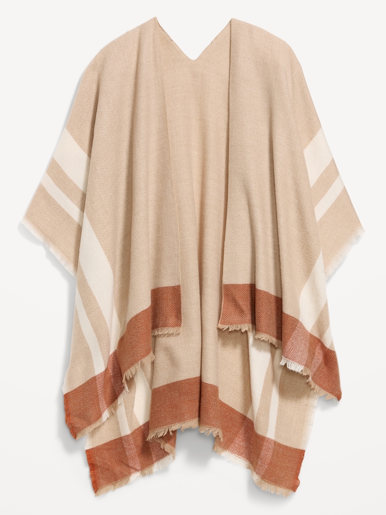 Flannel Fringe Poncho