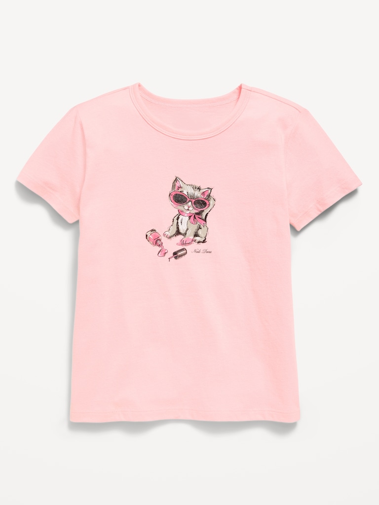 T-shirt à manches courtes à imprimé pour fille