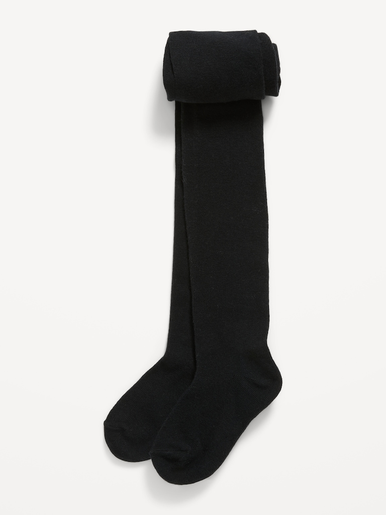 Soft-Knit Solid Tights for Toddler Girls