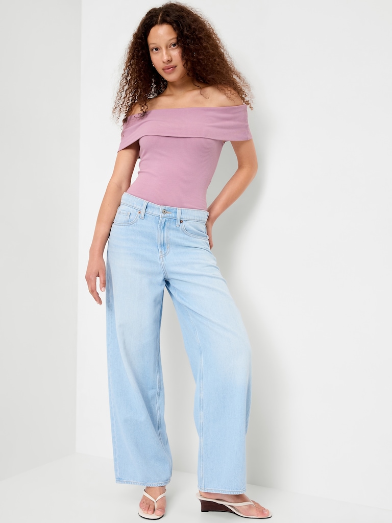 Off-The-Shoulder Fitted Top