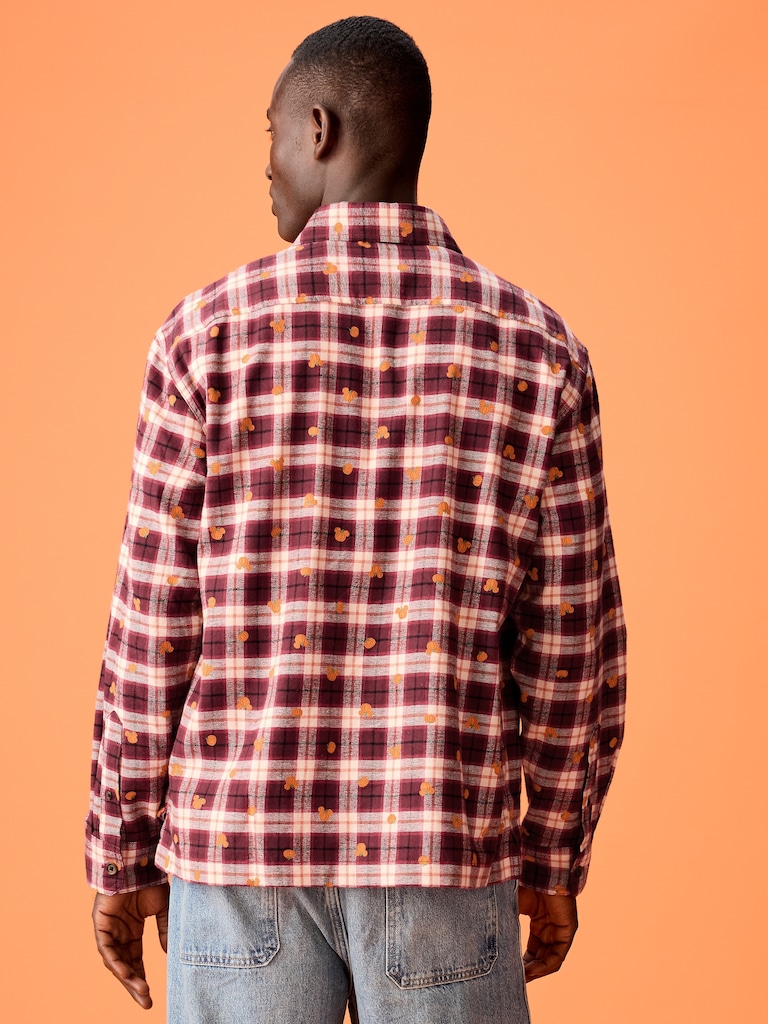 Old Navy x Disney Mickey Mouse Flannel Shirt for Adults