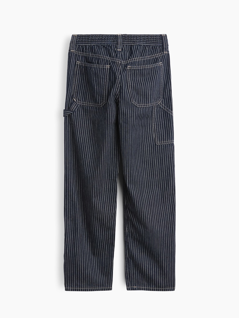 Kids Relaxed Railroad Stripe Carpenter Jeans
