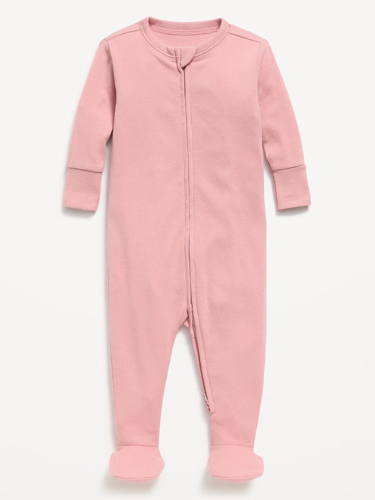 Une-pièce à pieds Nuit ou jeu à glissière bidirectionnelle pour bébé