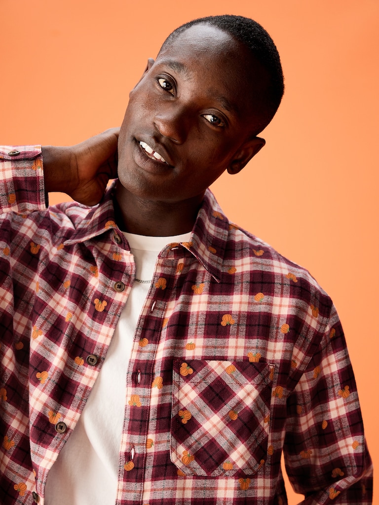 Old Navy x Disney Mickey Mouse Flannel Shirt for Adults