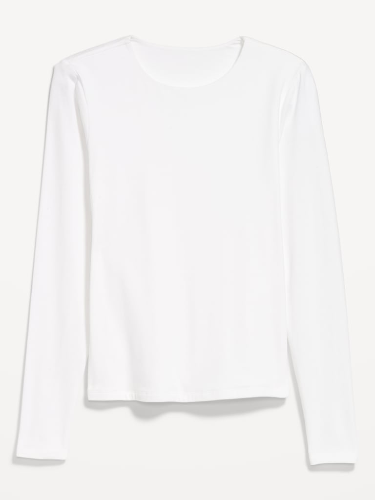 Hug Double-Layer Crew-Neck Long-Sleeve Top