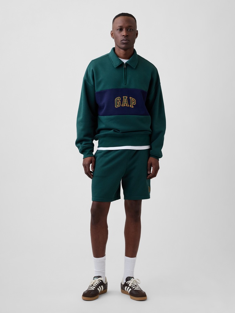 Oversized Gap Logo Quarter-Zip Sweatshirt