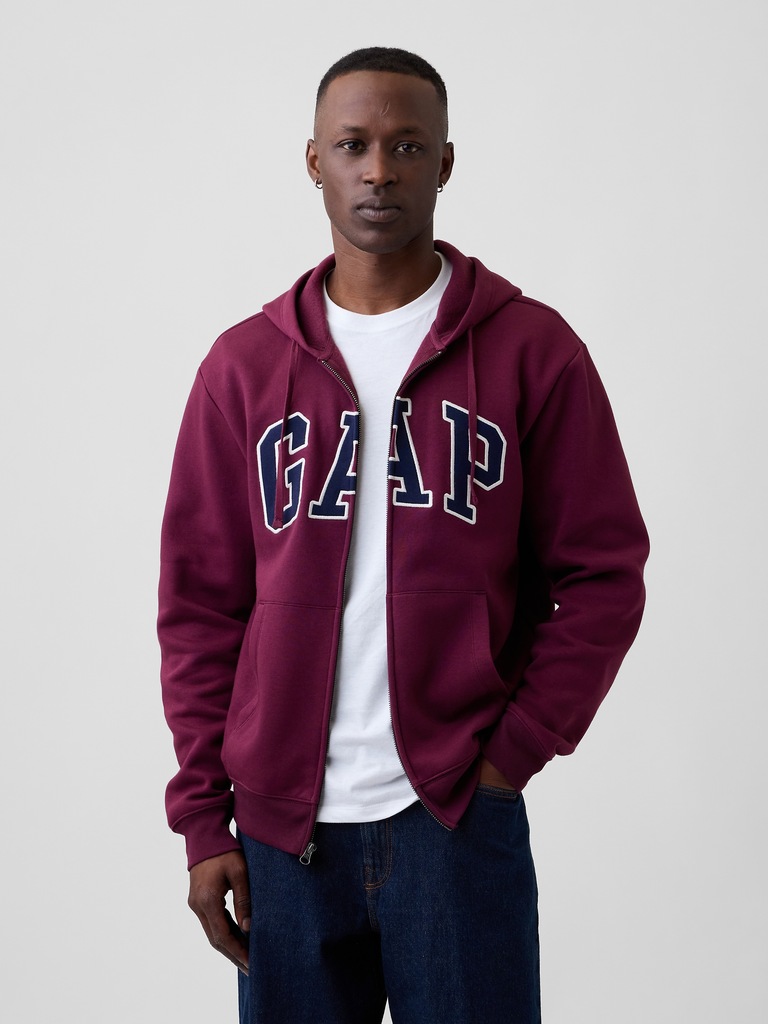 Relaxed Gap Logo Zip Hoodie