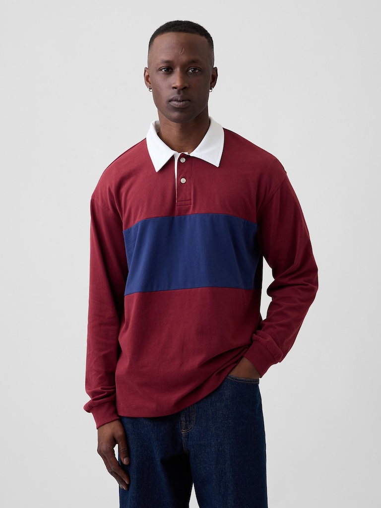 Boxy Colorblock Rugby Shirt