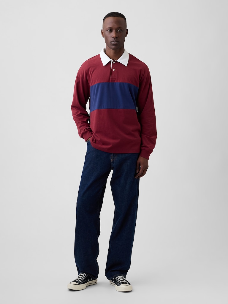 Boxy Colorblock Rugby Shirt