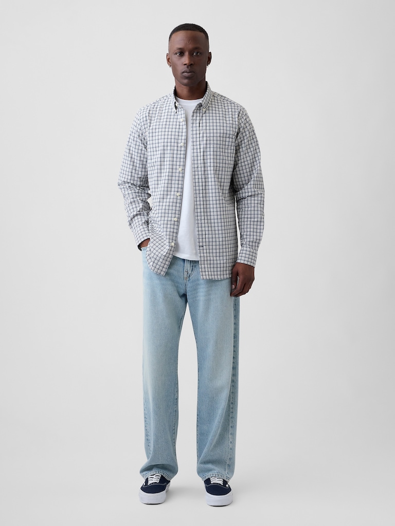 Stretch Poplin Shirt in Standard Fit